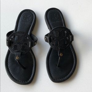 Tory Burch Miller Black Tumble Leather